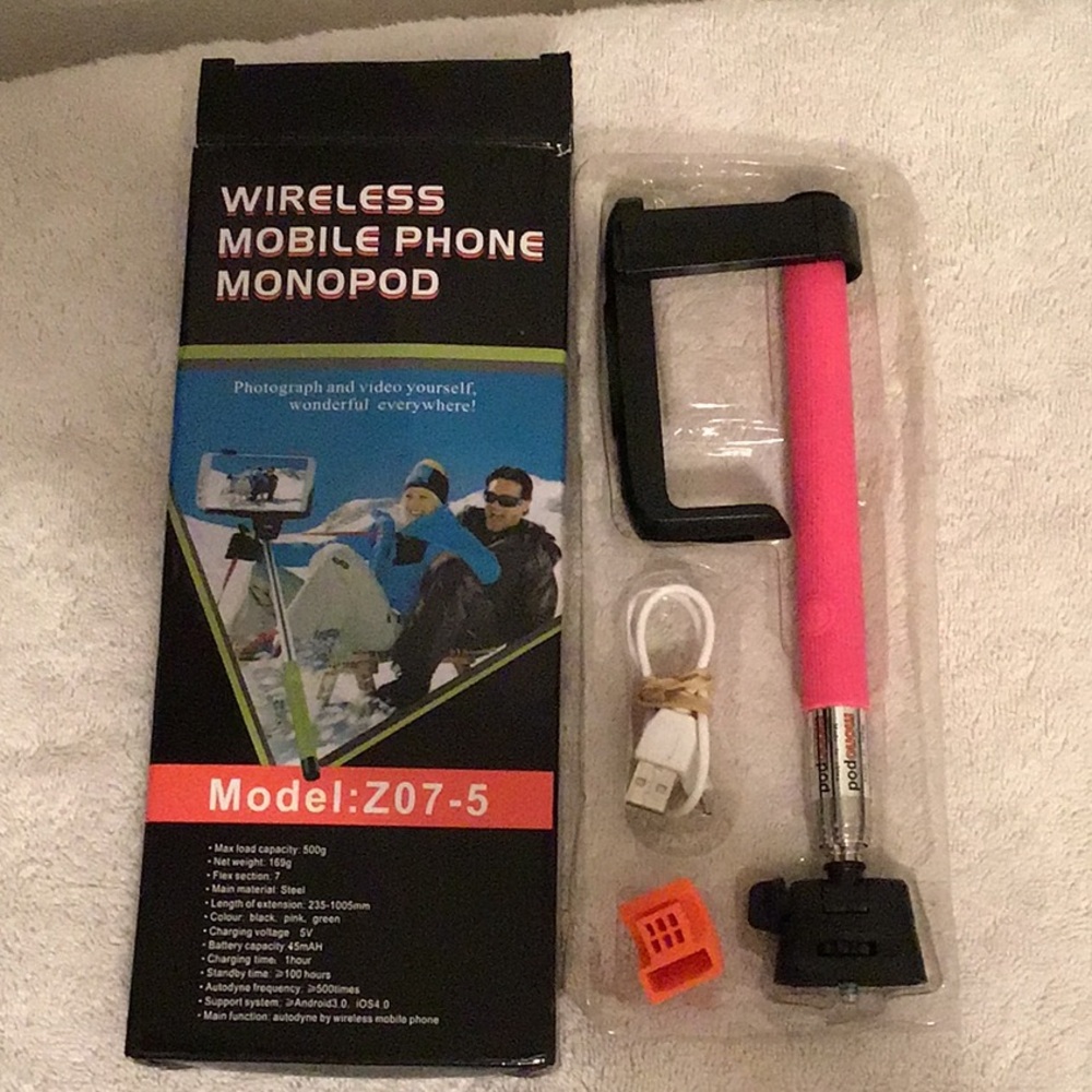 Wireless Mobile Phone Monopod, Self Stick